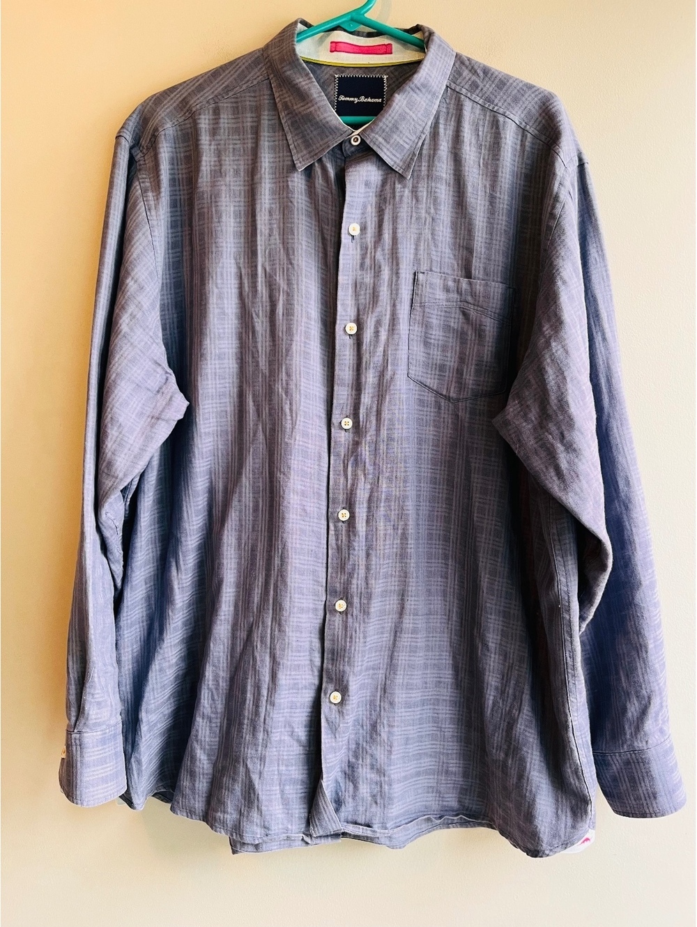 Tommy Bahama Linen Men’s Blue Button Down Size Large